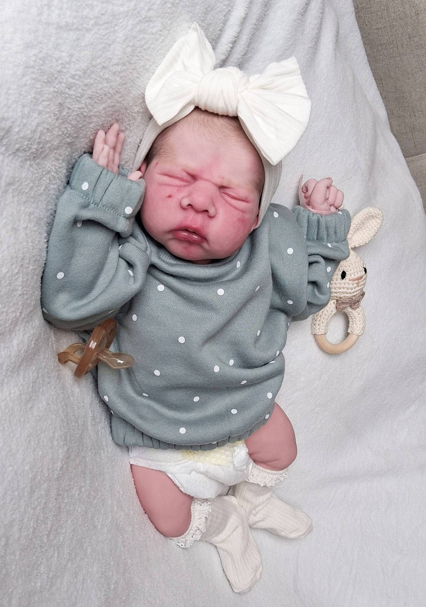 Silikon-Skulptur Vollkörper Baby "Alea"