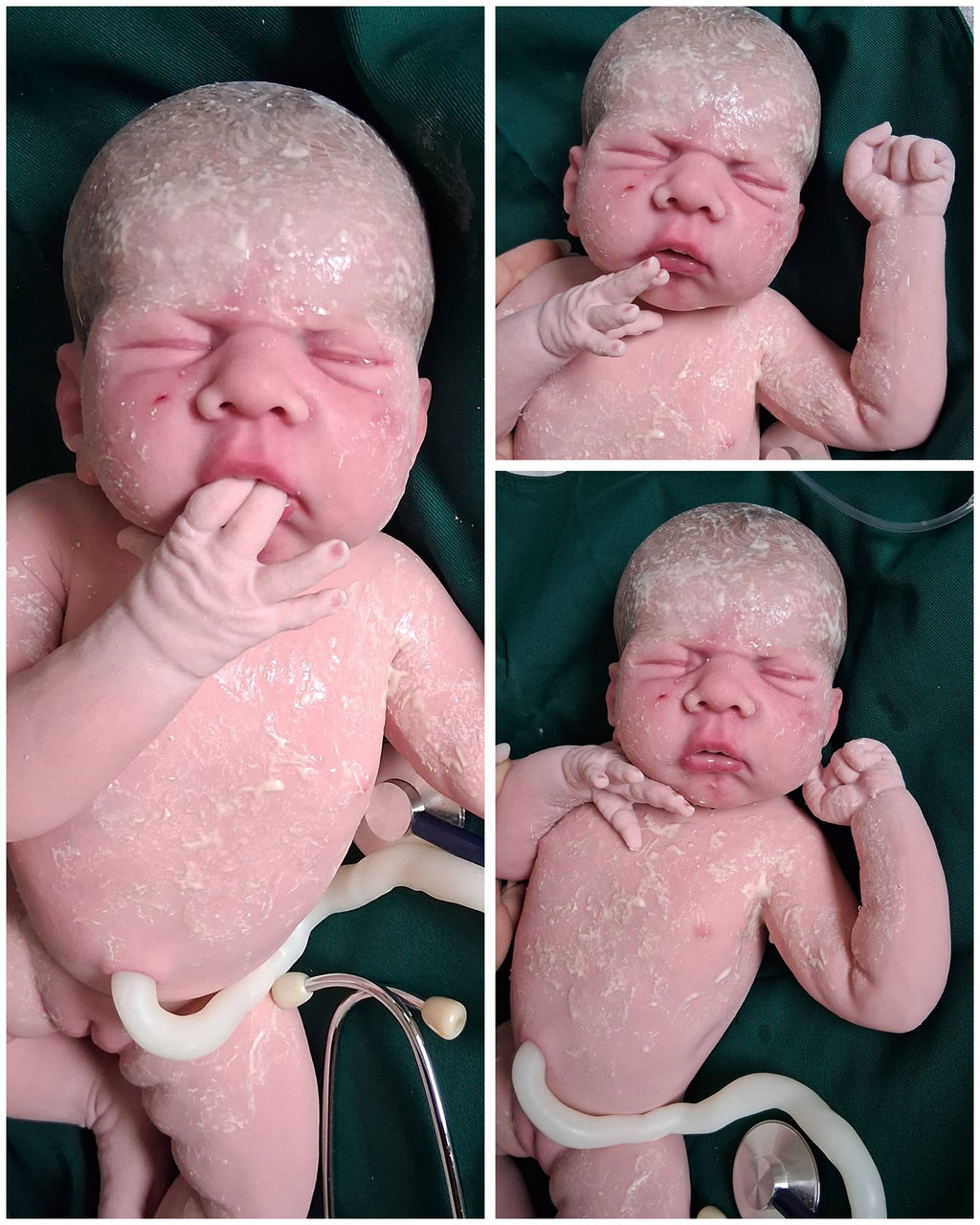 Silikon-Skulptur Vollkörper Baby "Alea"