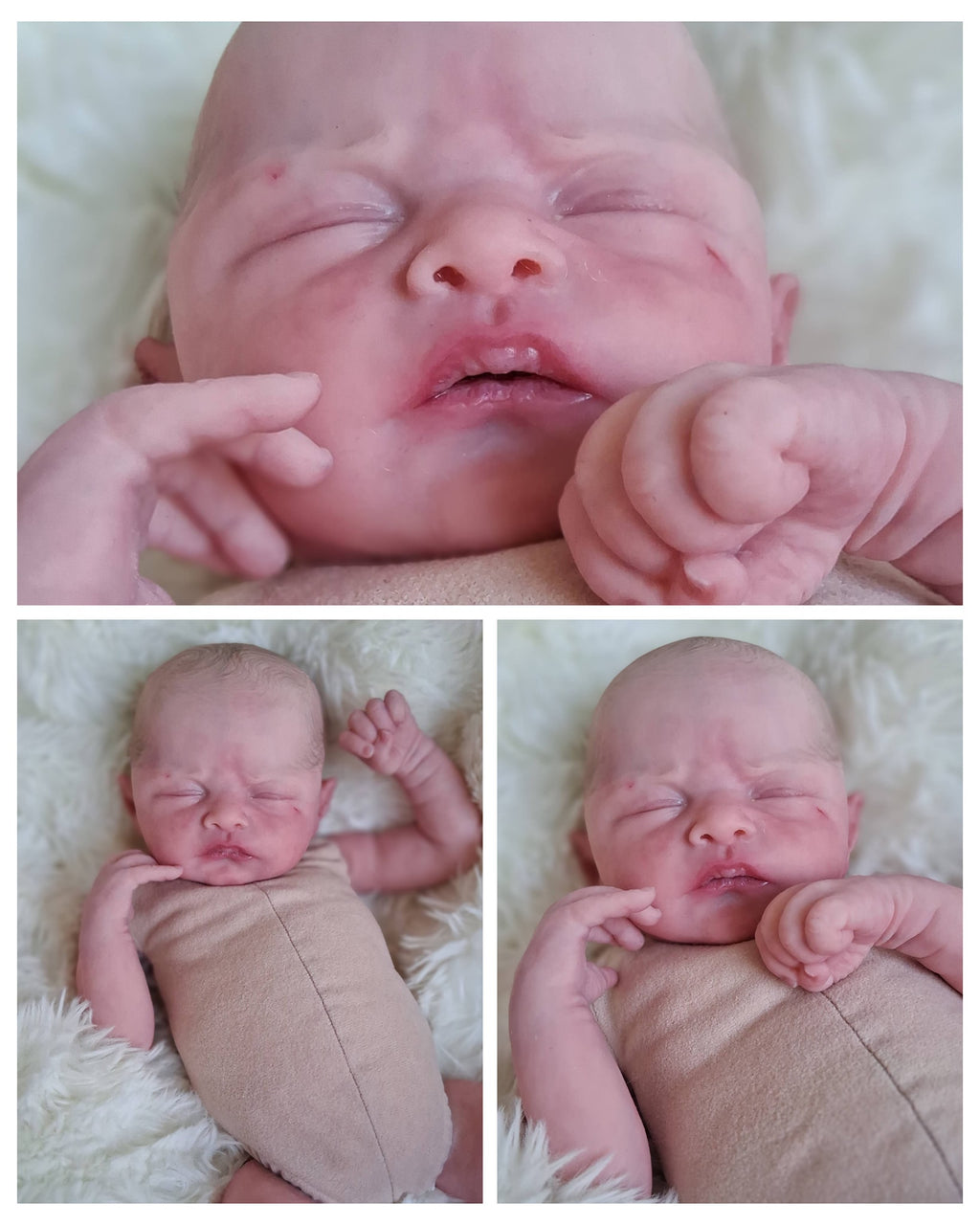 Silikon-Skulptur Teilsilikon Baby "Sepperl"