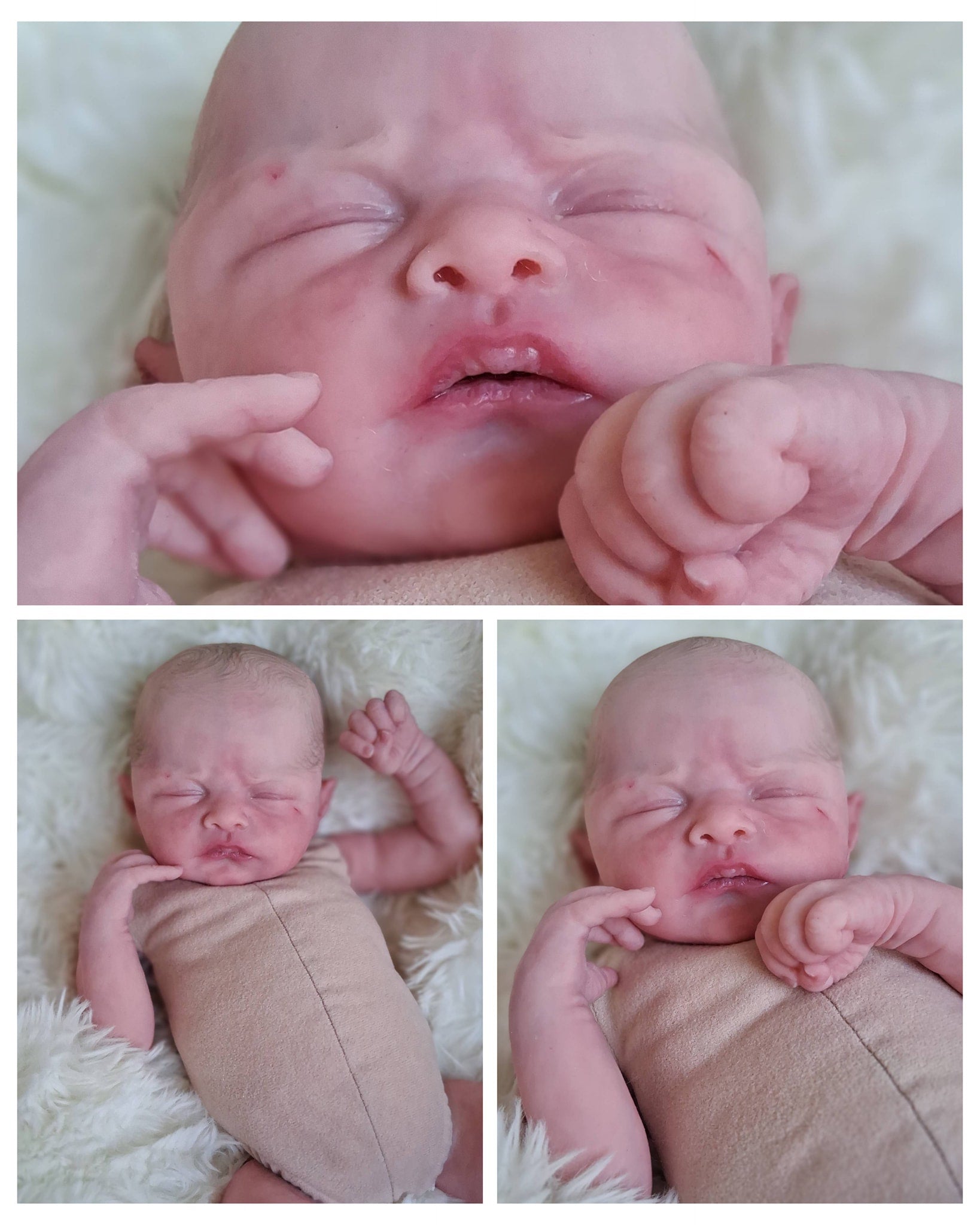 Silikon-Skulptur Teilsilikon Baby "Sepperl"