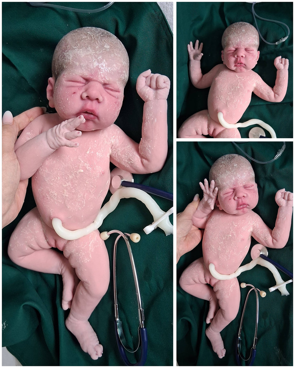 Silikon-Skulptur Vollkörper Baby "Alea"