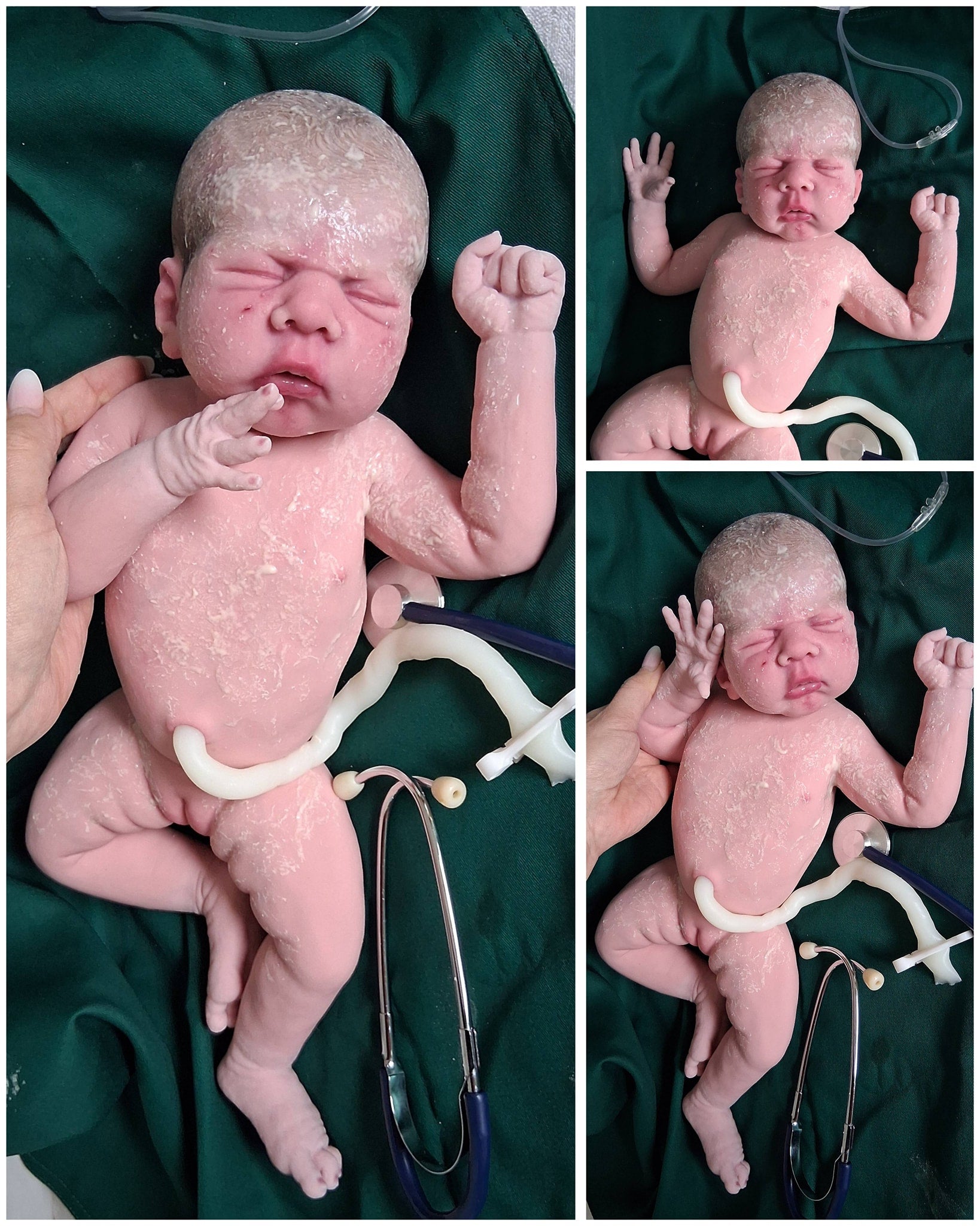 Silikon-Skulptur Vollkörper Baby "Alea"
