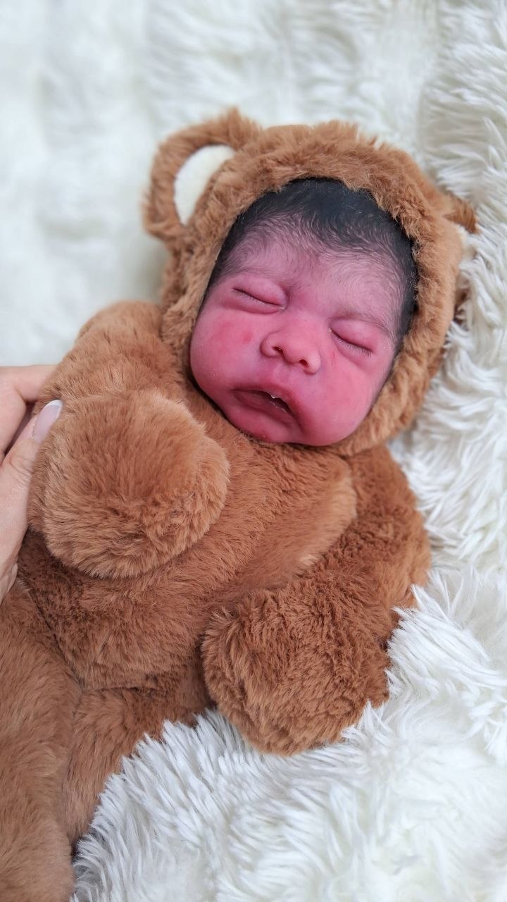 Silikon-Skulptur Vollcuddle Baby Inuit-OOAK