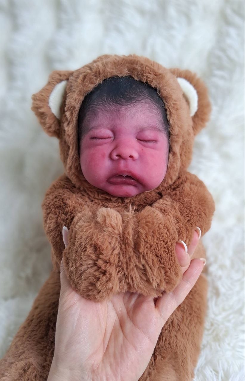 Silikon-Skulptur Vollcuddle Baby Inuit-OOAK