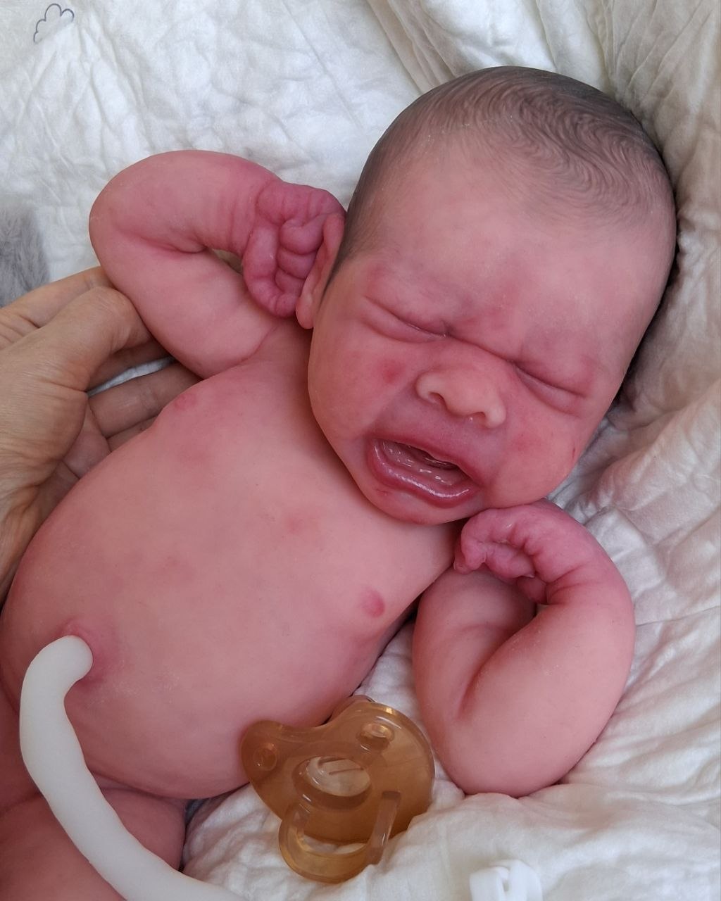Silikon-Skulptur Vollkörper Baby "Eyda"