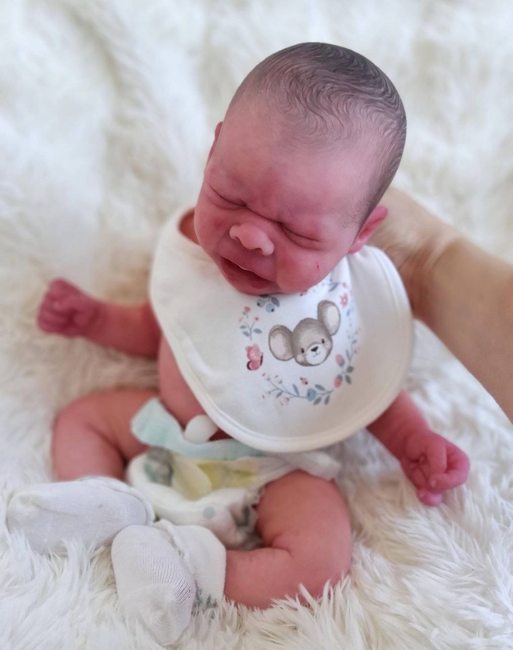 Silikon-Skulptur Vollkörper Baby "Eyda"