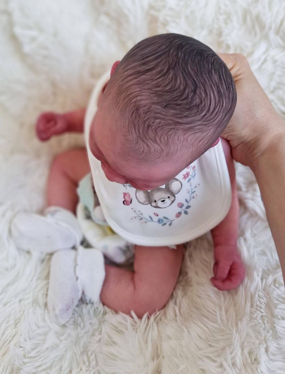 Silikon-Skulptur Vollkörper Baby "Eyda"
