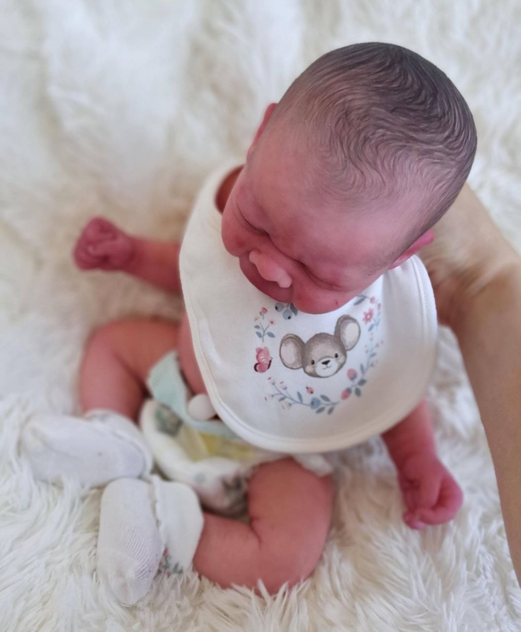 Silikon-Skulptur Vollkörper Baby "Eyda"