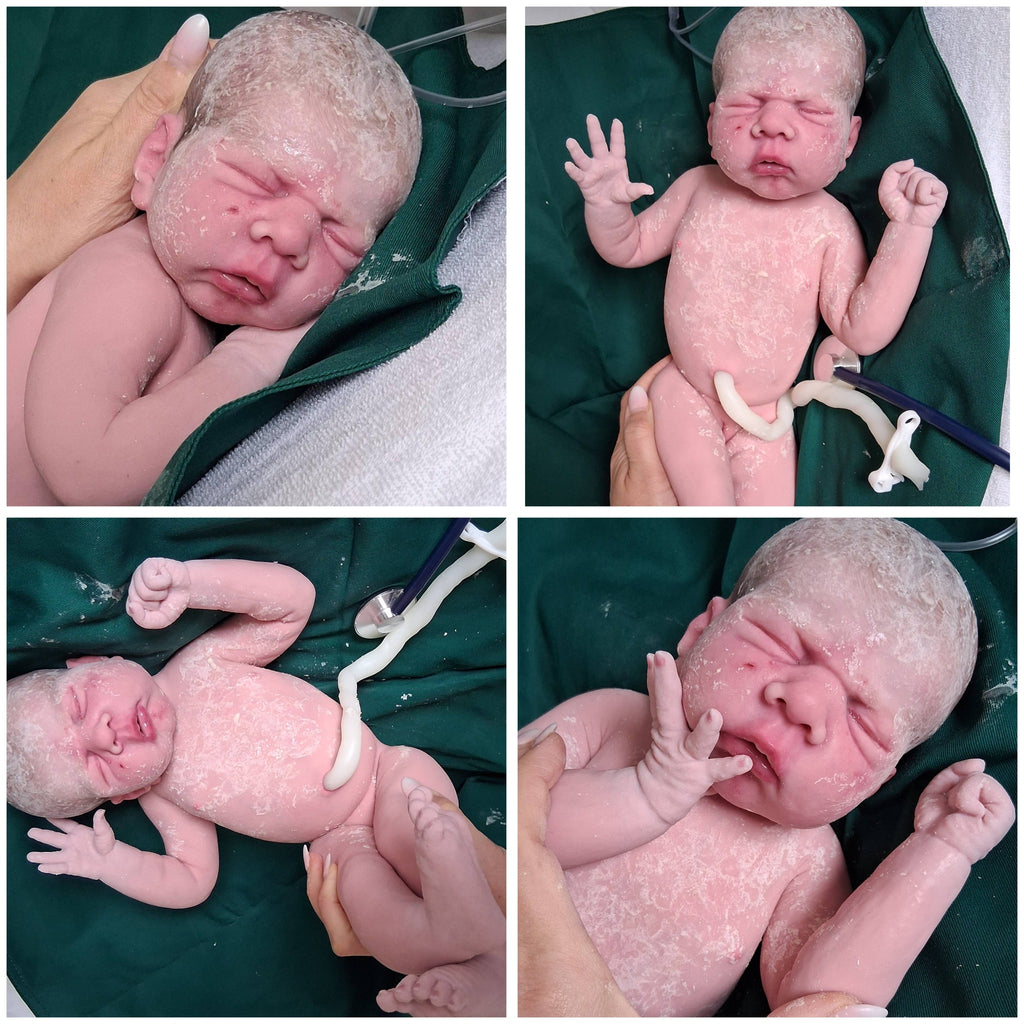 Silikon-Skulptur Vollkörper Baby "Alea"