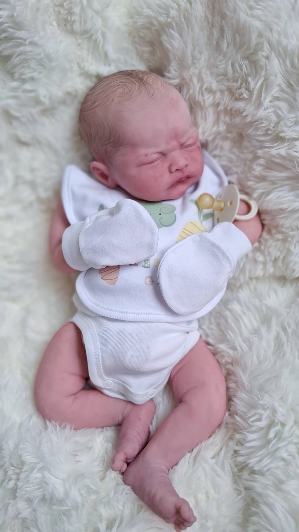 Silikon-Skulptur Teilsilikon Baby "Sepperl"