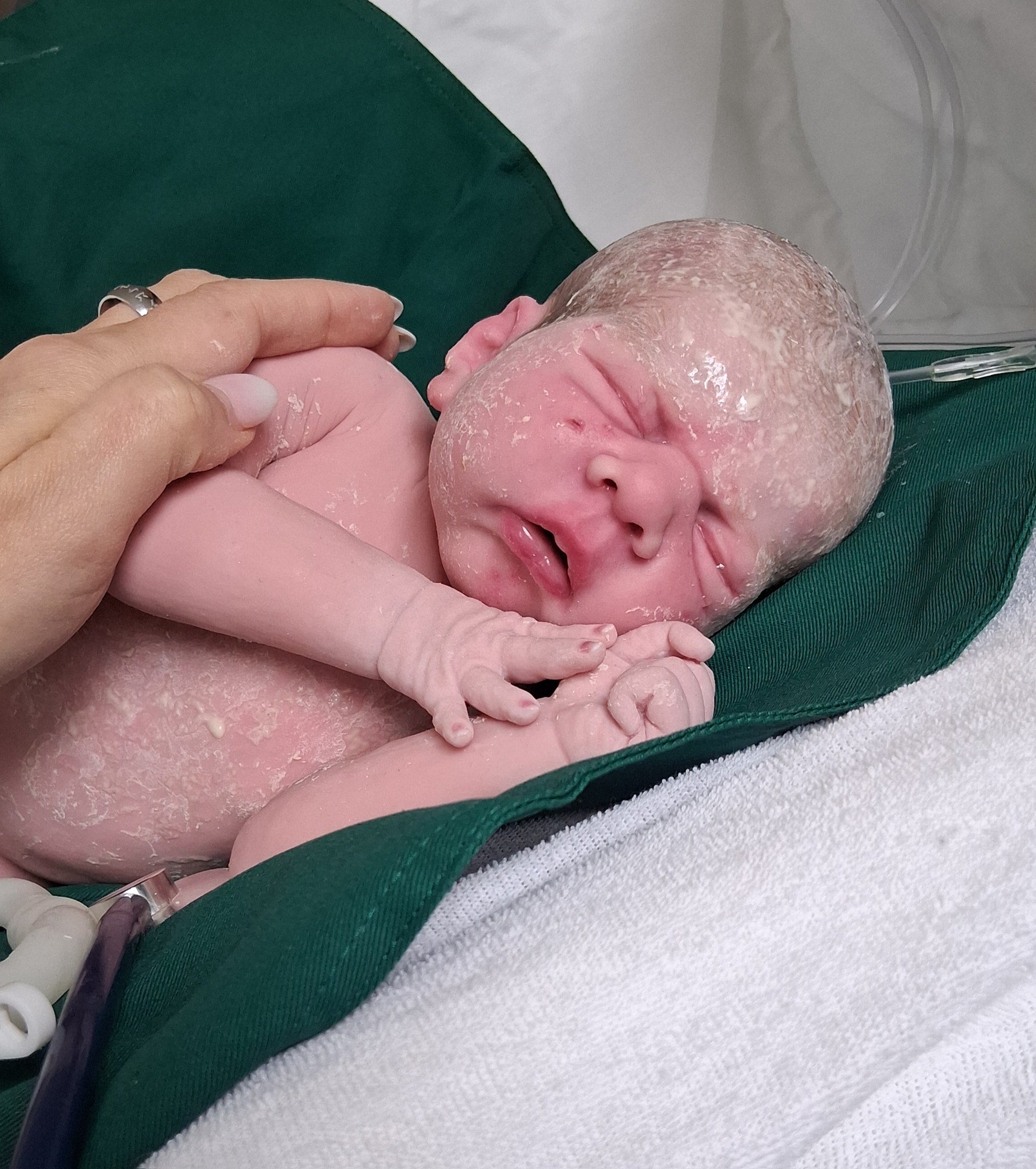Silikon-Skulptur Vollkörper Baby "Alea"