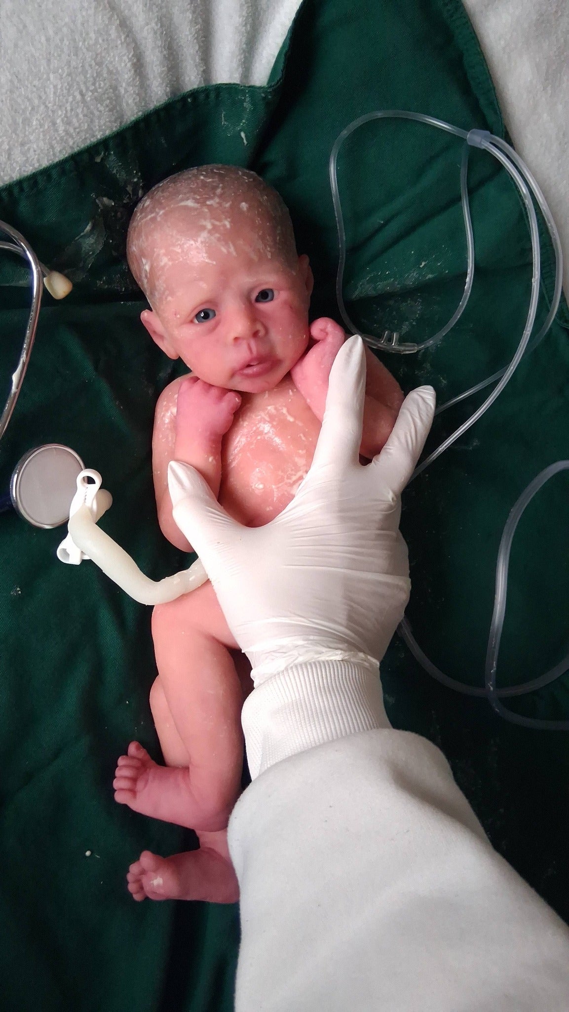 Silikon-Skulptur Vollkörper Baby "Miguelle"
